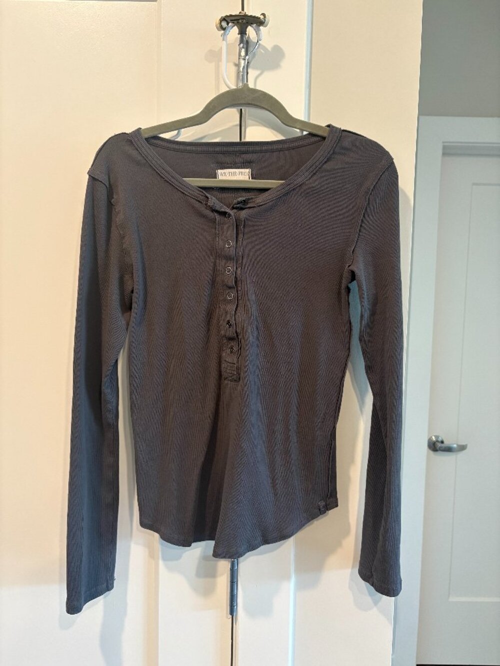 We The Free Charcoal Grey Medium Henley